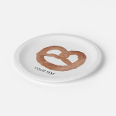 Gesalzener, stumpfer, benutzerdefinierter Text Pappteller (Schrägansicht)