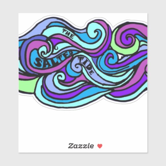 Gesalzenes Tide, maßgeschneidert Vinyl Sticker (Blatt)