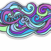 Gesalzenes Tide, maßgeschneidert Vinyl Sticker (Vorderseite)