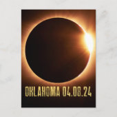 Gesamt Eclipse Oklahoma 2024 Totality Solar Eclips Postkarte (Vorderseite)