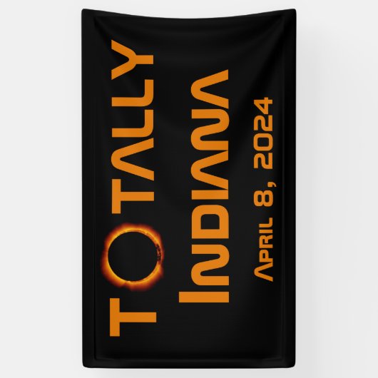 Gesamt Indiana 2024 Solar Eclipse Banner (Vertikal)