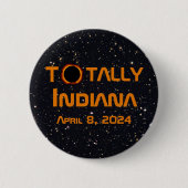 Gesamt Indiana 2024 Solar Eclipse Button (Vorderseite)