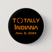 Gesamt Indiana 2024 Solar Eclipse Button (Vorderseite)