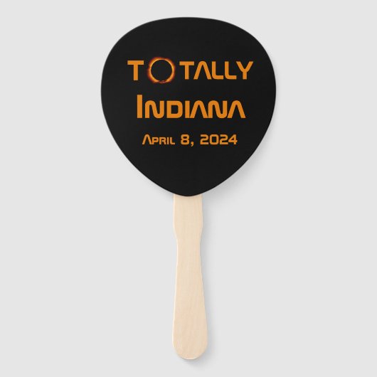 Gesamt Indiana 2024 Solar Eclipse Fächer (Rückseite)