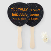 Gesamt Indiana 2024 Solar Eclipse Fächer (Vorne und Hinten)