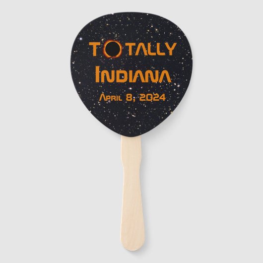 Gesamt Indiana 2024 Solar Eclipse Fächer (Vorderseite)