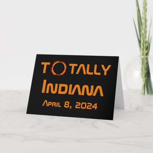 Gesamt Indiana 2024 Solar Eclipse Karte (Vorderseite)
