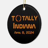 Gesamt Indiana 2024 Solar Eclipse Keramik Ornament (Links)
