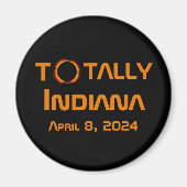 Gesamt Indiana 2024 Solar Eclipse Magnet (Vorne)
