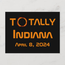 Gesamt Indiana 2024 Solar Eclipse Postkarte