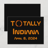 Gesamt Indiana 2024 Solar Eclipse Postkarte (Vorne/Hinten)