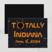 Gesamt Indiana 2024 Solar Eclipse Postkarte (Vorne/Hinten)