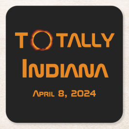 Gesamt Indiana 2024 Solar Eclipse Rechteckiger Pappuntersetzer