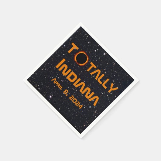 Gesamt Indiana 2024 Solar Eclipse Serviette (Ecke)
