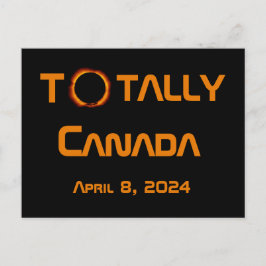 Gesamt Kanada 2024 Solar Eclipse Postkarte