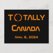 Gesamt Kanada 2024 Solar Eclipse Postkarte (Vorderseite)