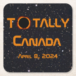 Gesamt Kanada 2024 Solar Eclipse Rechteckiger Pappuntersetzer