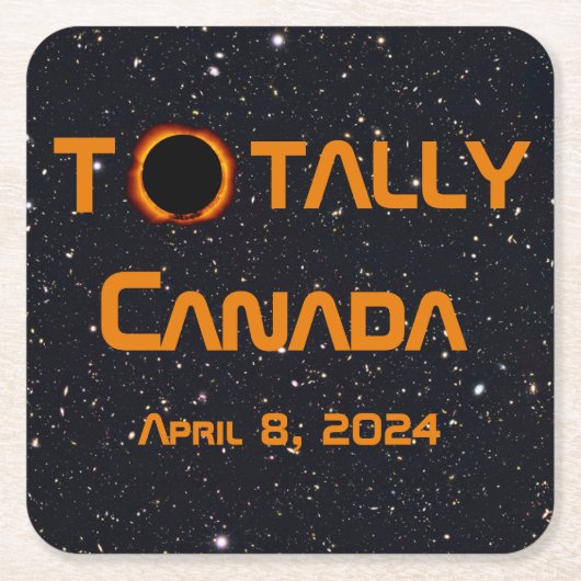 Gesamt Kanada 2024 Solar Eclipse Rechteckiger Pappuntersetzer (Vorderseite)