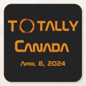 Gesamt Kanada 2024 Solar Eclipse Rechteckiger Pappuntersetzer (Vorderseite)