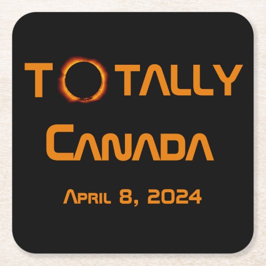 Gesamt Kanada 2024 Solar Eclipse Rechteckiger Pappuntersetzer (Vorderseite)