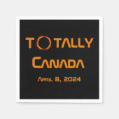 Gesamt Kanada 2024 Solar Eclipse Serviette (Vorderseite)