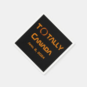 Gesamt Kanada 2024 Solar Eclipse Serviette (Ecke)