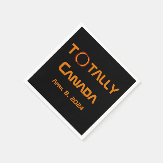 Gesamt Kanada 2024 Solar Eclipse Serviette (Ecke)