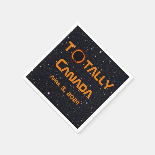 Gesamt Kanada 2024 Solar Eclipse Serviette (Ecke)