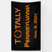 Gesamt Pennsylvania 2024 Solar Eclipse Banner (Vertikal)