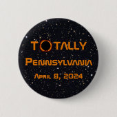 Gesamt Pennsylvania 2024 Solar Eclipse Button (Vorderseite)
