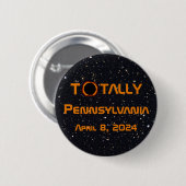 Gesamt Pennsylvania 2024 Solar Eclipse Button (Vorne & Hinten)