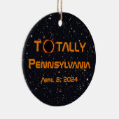 Gesamt Pennsylvania 2024 Solar Eclipse Keramik Ornament (Rechts)