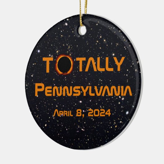 Gesamt Pennsylvania 2024 Solar Eclipse Keramik Ornament (Links)