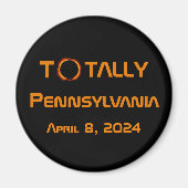 Gesamt Pennsylvania 2024 Solar Eclipse Magnet (Vorne)