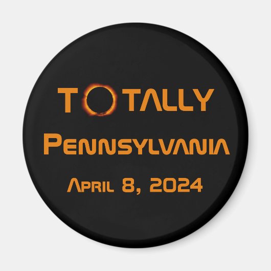 Gesamt Pennsylvania 2024 Solar Eclipse Magnet (Vorne)