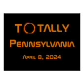 Gesamt Pennsylvania 2024 Solar Eclipse Poster (Vorderseite)