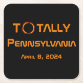 Gesamt Pennsylvania 2024 Solar Eclipse Rechteckiger Pappuntersetzer (Vorderseite)