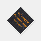 Gesamt Pennsylvania 2024 Solar Eclipse Serviette (Ecke)
