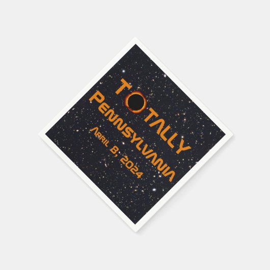 Gesamt Pennsylvania 2024 Solar Eclipse Serviette (Ecke)