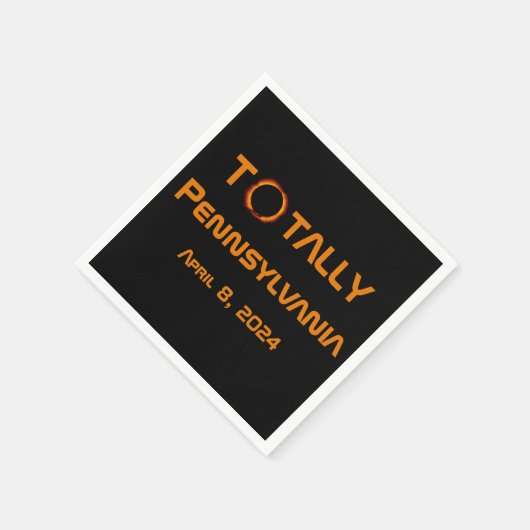 Gesamt Pennsylvania 2024 Solar Eclipse Serviette (Ecke)