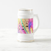 Gesamt Phantastische Mama Rosa Swirl Puzzle Design Bierglas (VorderseiteRechts)