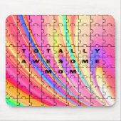 Gesamt Phantastische Mama Rosa Swirl Puzzle Design Mousepad (Vorne)