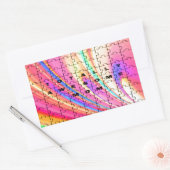Gesamt Phantastische Mama Rosa Swirl Puzzle Design Rechteckiger Aufkleber (Umschlag)