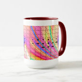 Gesamt Phantastische Mama Rosa Swirl Puzzle Design Tasse (VorderseiteRechts)