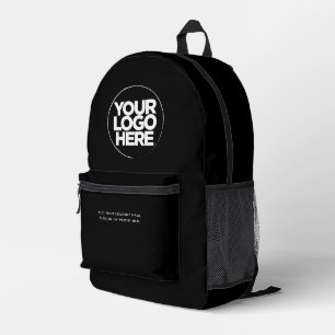 Gesamt schwarz   Personalisiertes Firmenlogo und T Bedruckter Rucksack