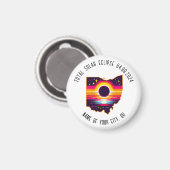 Gesamt Solar Eclipse 0408 2024 Ohio Custom City Magnet (Vorderseite/Rückseite)