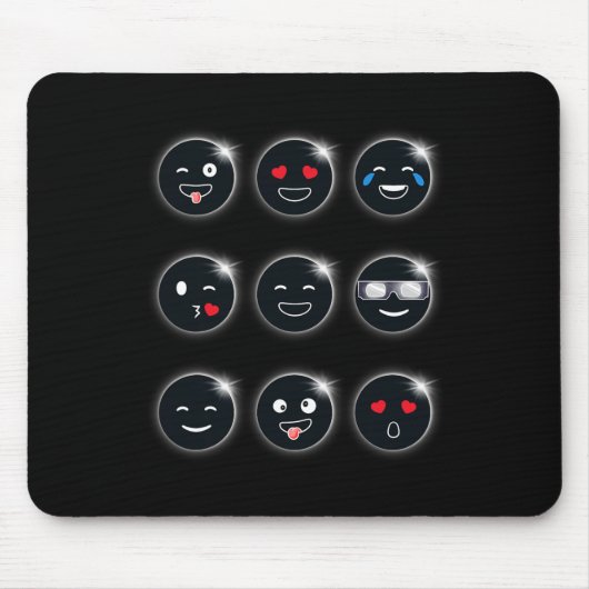Gesamt Solar Eclipse 04.08.2024 Albern Faces Fun B Mousepad (Vorne)