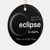 Gesamt Solar Eclipse 2017 2024 - Illinois Keramik Ornament (Links)