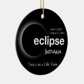 Gesamt Solar Eclipse 2017 2024 - Indiana Keramik Ornament (Rechts)