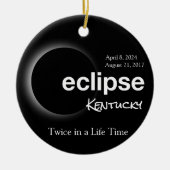 Gesamt Solar Eclipse 2017 2024 - kentucky Keramik Ornament (Vorne)